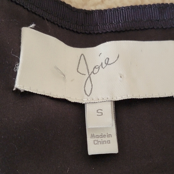 Joie Flounce Fit Flare Lambskin Leather Mini Skirt size S Black - Picture 4 of 6